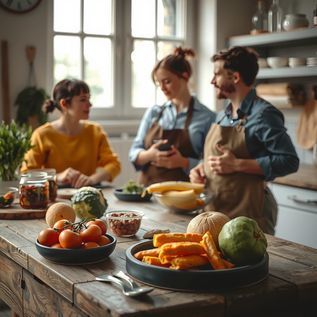 Illustration einer Online-Ernährungsberatung